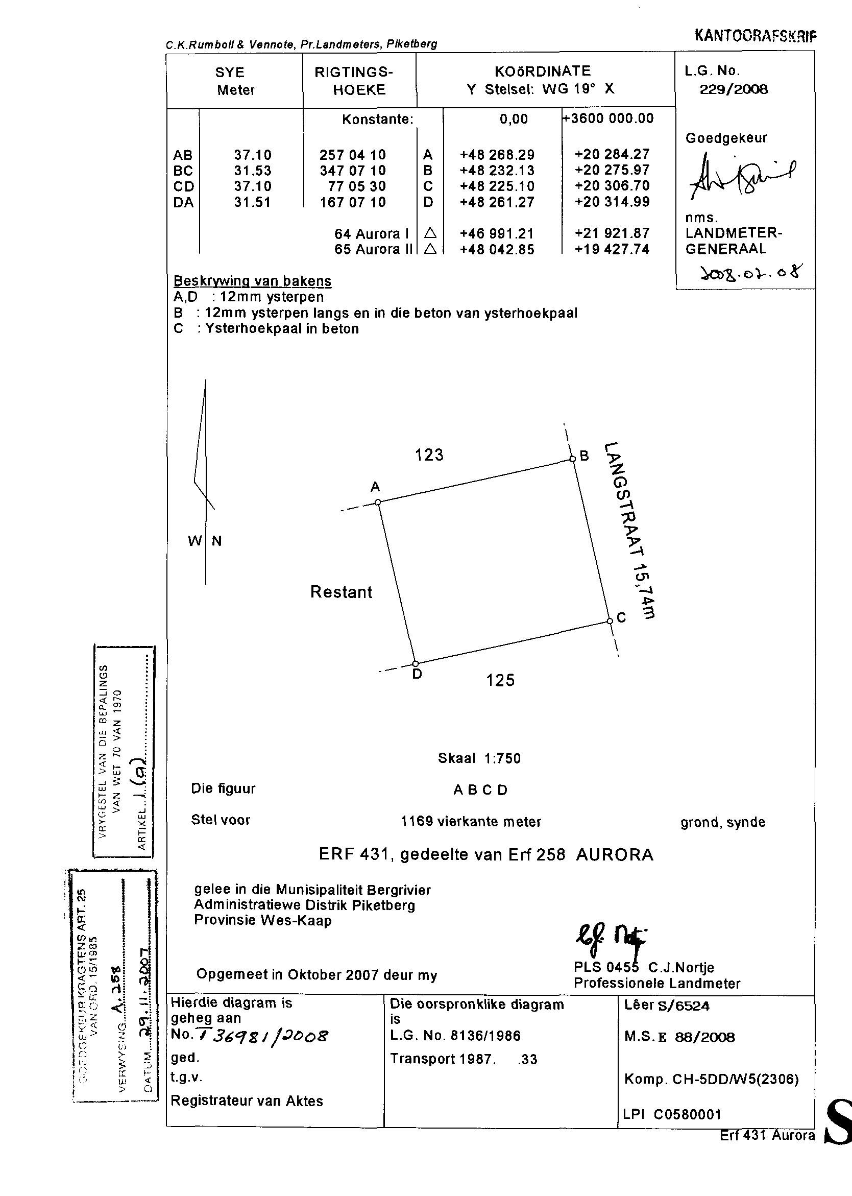 Land for Sale, Lang Street, Aurora west coast